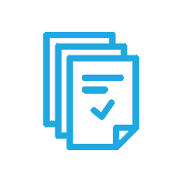 Blue Paper checkmark icon